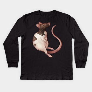 Cozy Fancy Rat Kids Long Sleeve T-Shirt